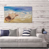 Dipinto Marino con Conchiglia, Quadro per Casa al Mare