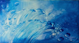 Dipinto Marino Blu con Grande Onda, Quadro per Casa al Mare