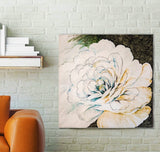 Dipinto con Rosa Bianca, Quadro con Grande Fiore