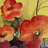 Pair of paintings with poppy camp, floral paintings with aquaRello