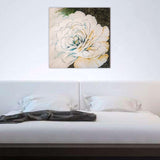 Dipinto con Rosa Bianca, Quadro con Grande Fiore