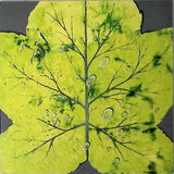 Dipinto Moderno Botanico, Quadro con Foglia Verde