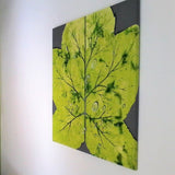 Dipinto Moderno Botanico, Quadro con Foglia Verde