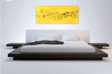Quadro Rettangolare Moderno, Dipinto Monocolore con Disegno Grafico