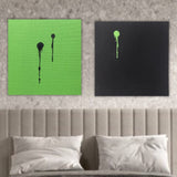 Set di Tele Minimaliste, Coppia di Quadri Monocolore