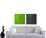 Set di Tele Minimaliste, Coppia di Quadri Monocolore