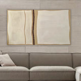 Quadro Moderno Materico, Grande Dipinto a Colori Neutri