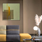 Quadro Materico con Colori Neutri, Dipinto con Tela Juta