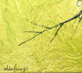 Dipinto Moderno Botanico, Quadro con Foglia Verde