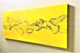 Quadro Rettangolare Moderno, Dipinto Monocolore con Disegno Grafico