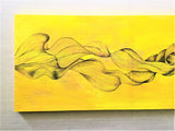 Quadro Rettangolare Moderno, Dipinto Monocolore con Disegno Grafico