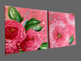 Dittico Romantico con Rose e Soffioni
