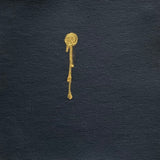 Quadro Nero con Colore che Cola Oro