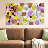 Dipinto Astratto con Pennellate e Grafie. Opera Originale