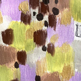 Dipinto Astratto con Pennellate e Grafie. Opera Originale