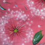 Soffioni Bianchi su Fondo Rosa