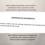 Dipinto Astratto con Pennellate e Grafie. Opera Originale