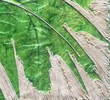 Quadro Materico con Grande Foglia, Dipinto Botanico con Foglia Verde